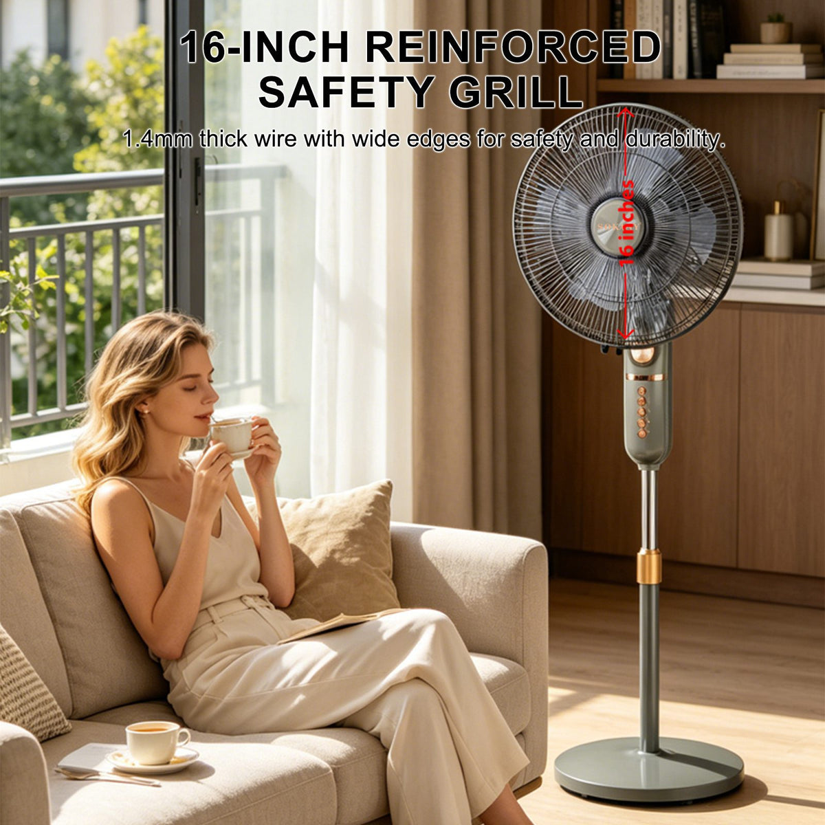 مروحة سوكاني عمودية 16 بوصة موديل SK 19105