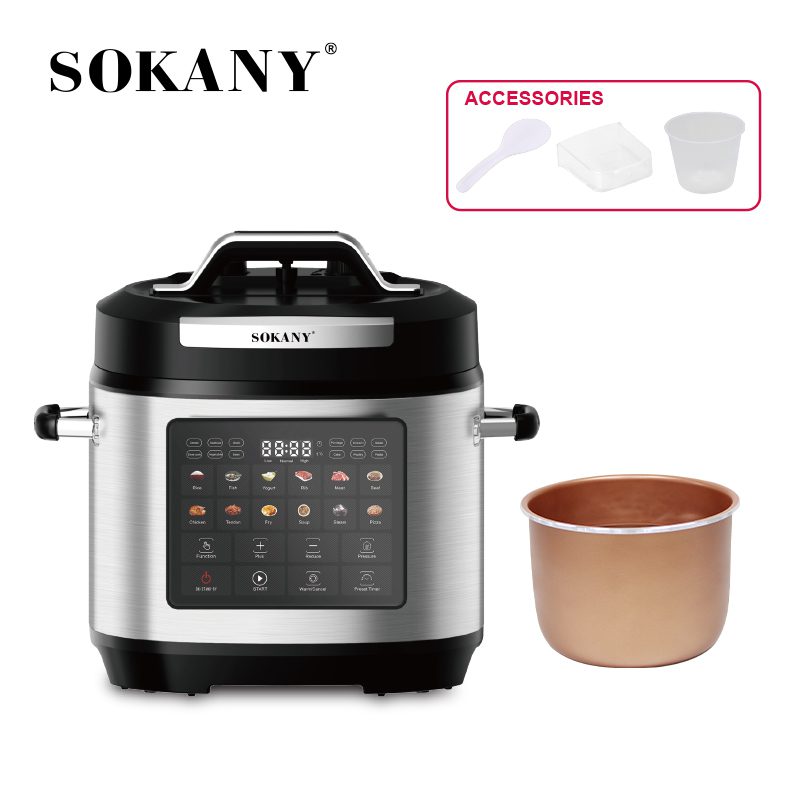 حلة ضغط ديجيتال سوكاني سعة 9 لتر 1300 وات موديل SK-07092