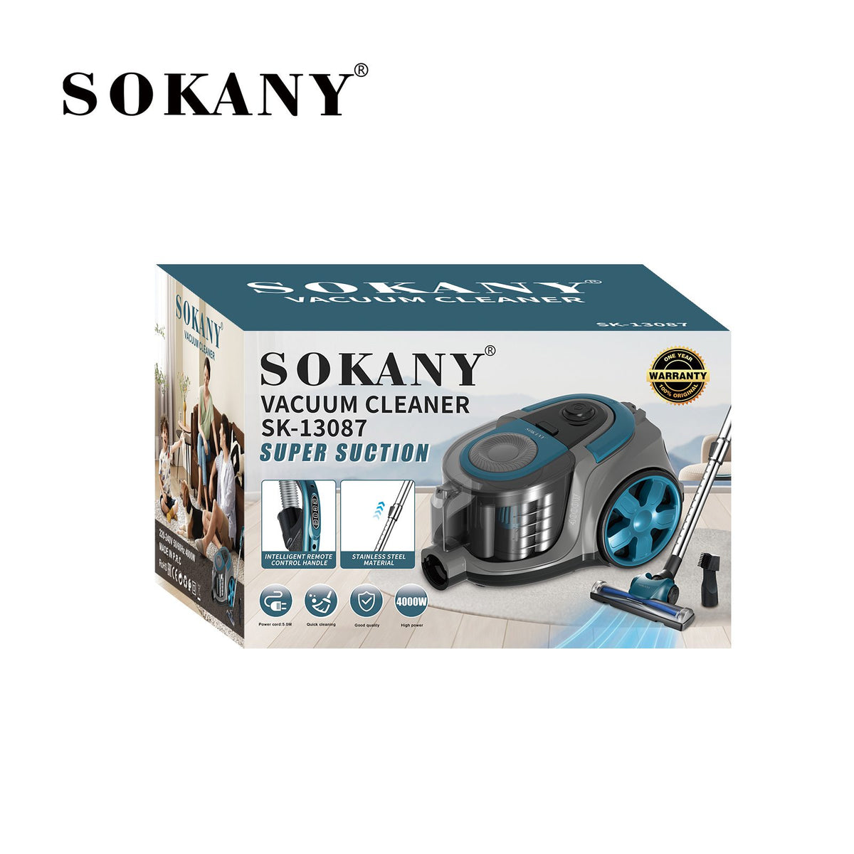 مكنسة سوكاني سعة 3.5 لتر 4000 وات موديل SK-13087