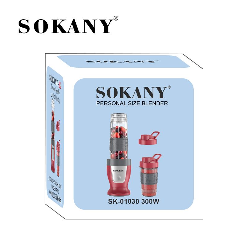 محضر عصائر سوكاني متنقل 2 كوب بقدرة 300 وات ضد الكسر موديل SK-01030