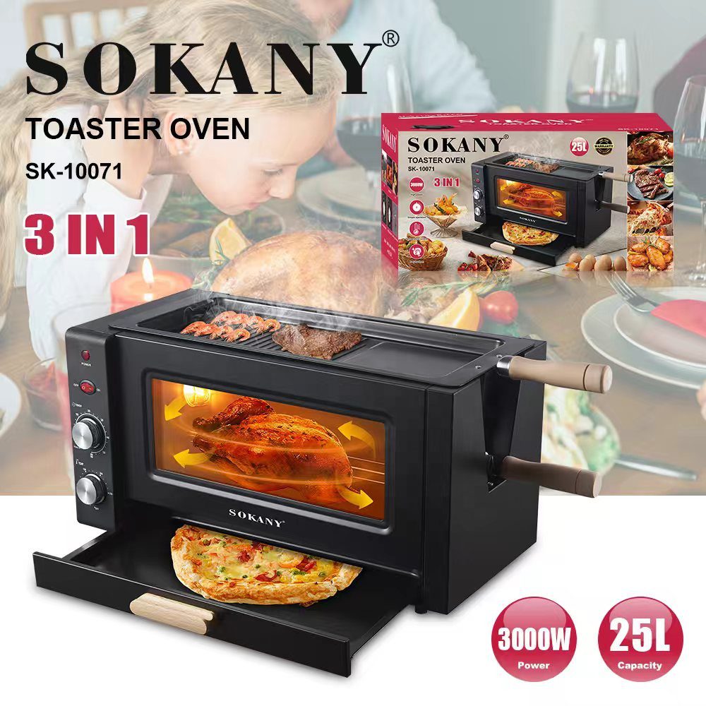 فرن سوكاني كهرباء 3×1 سعة 25 لتر 3000 وات موديل SK-10071