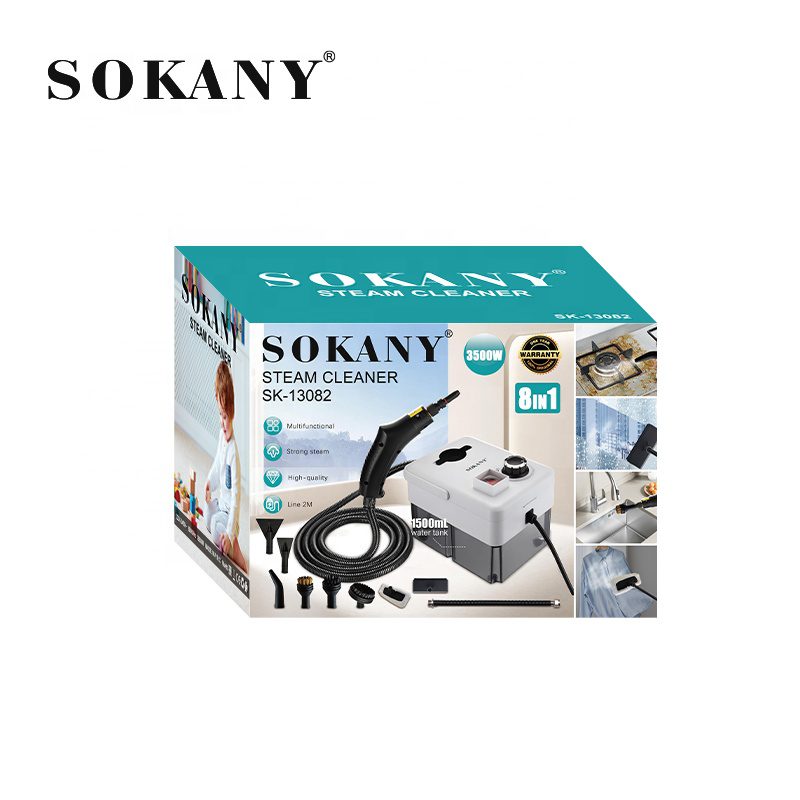 جهاز تنظيف بالبخار سوكاني 8×1 بقدرة 3500 وات سعة 1500 مل موديل SK-13082