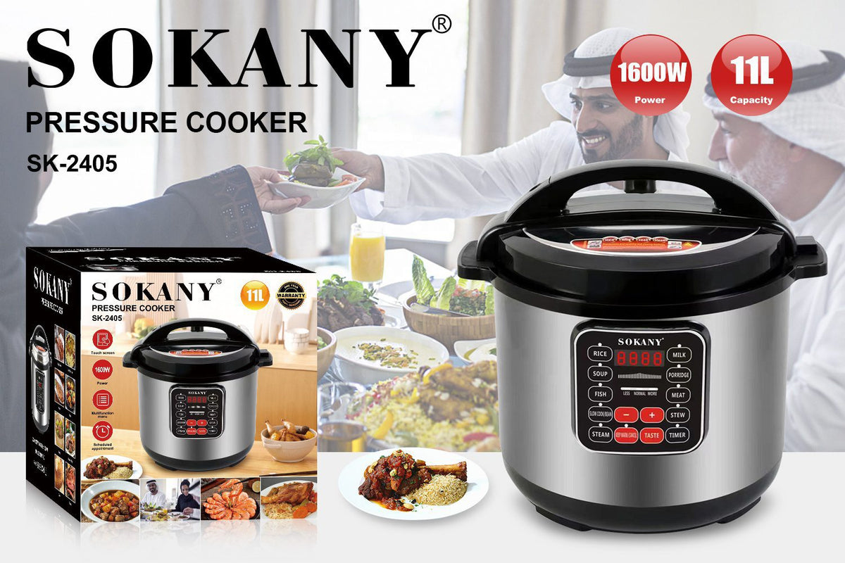 حلة ضغط ديجيتال سوكاني سعة 11 لتر 1600 وات موديل SK-2405