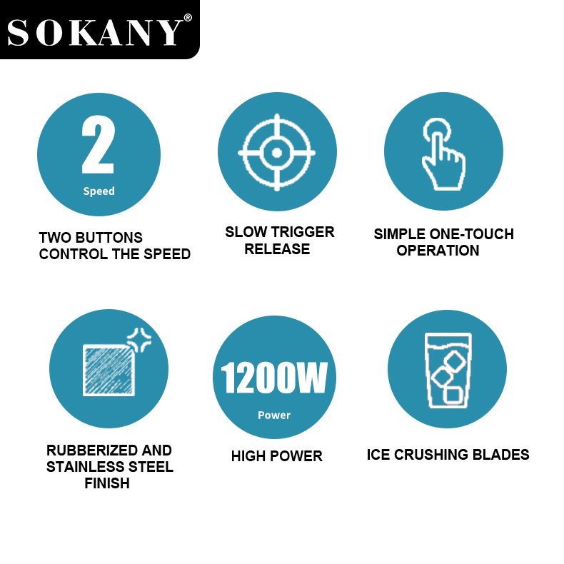 هاند بلندر سوكاني ستانلس ستيل مزود بكوب 1200 وات موديل SK-758