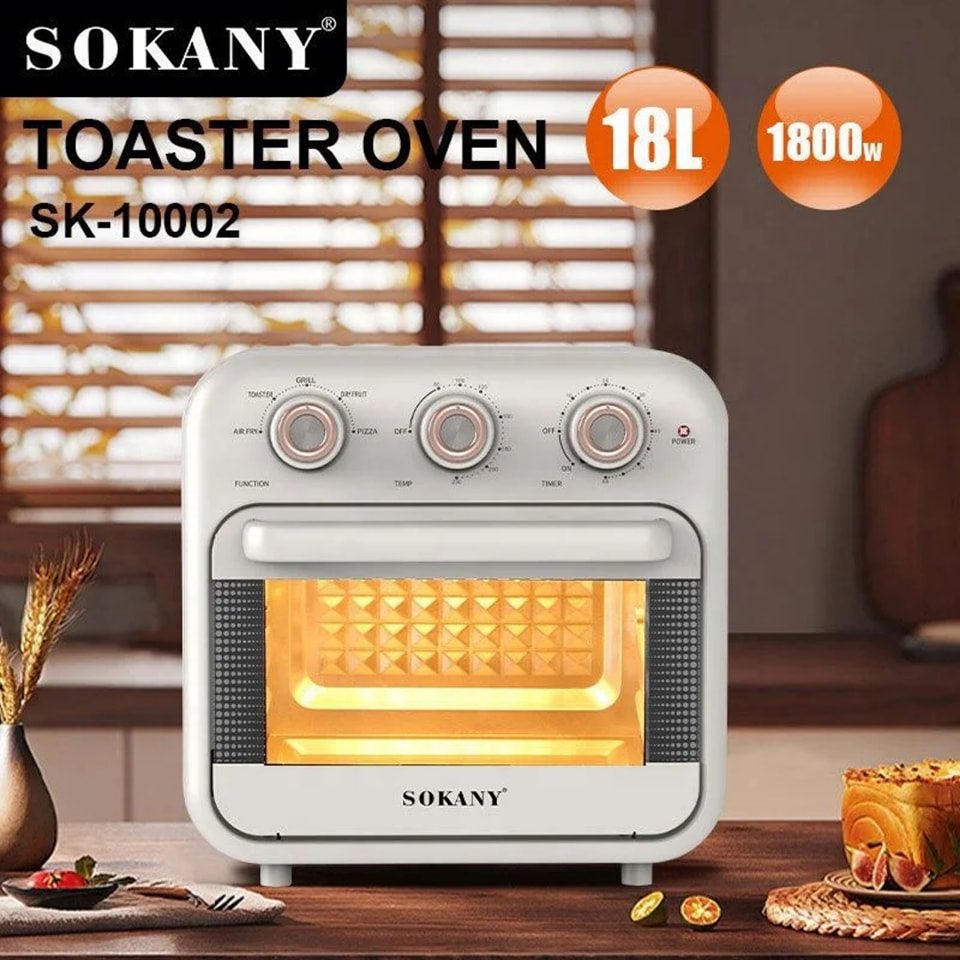 قلاية هوائية مع فرن سوكاني 18 لتر 1800 وات موديل SK-10002