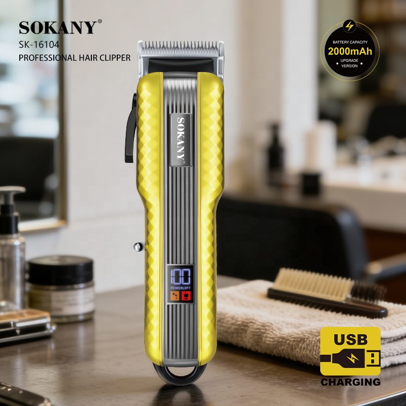 ماكينة حلاقة شعر سوكاني ديچيتال شحن ببطارية 2000mAh سرعة 7000PRM موديل SK-16104