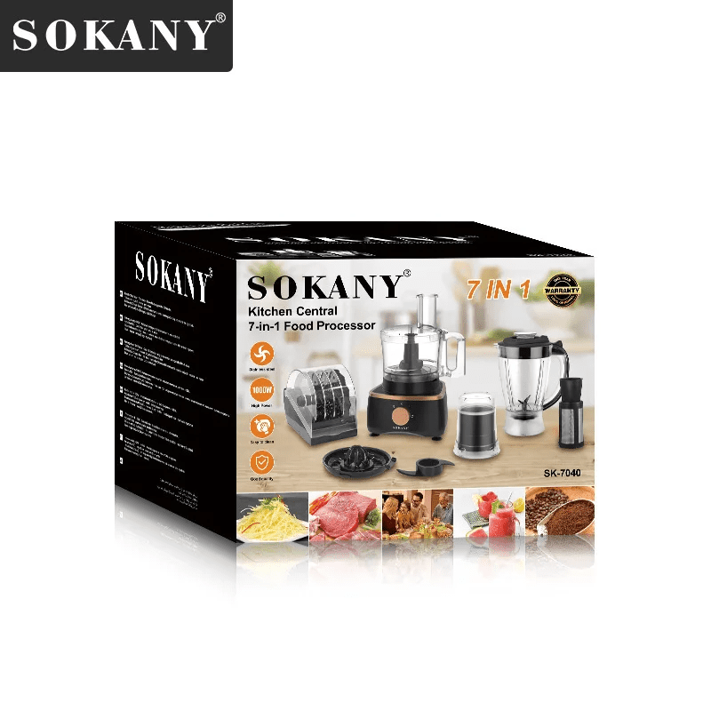 محضر طعام كهربائي سوكاني 7×1 1000 وات سرعتين موديل SK-7040