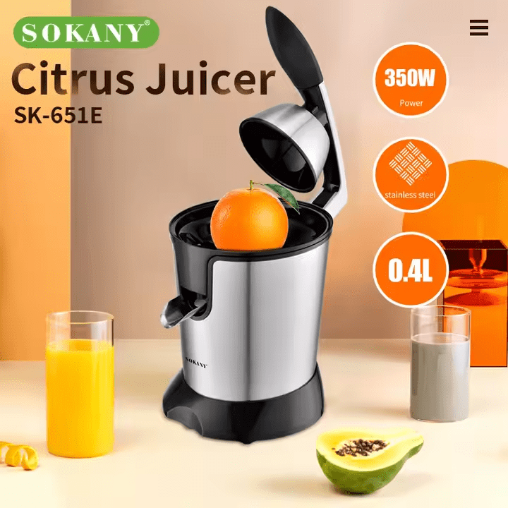 عصارة سوكاني صلبه 350 وات 0.4 لتر JE-651E