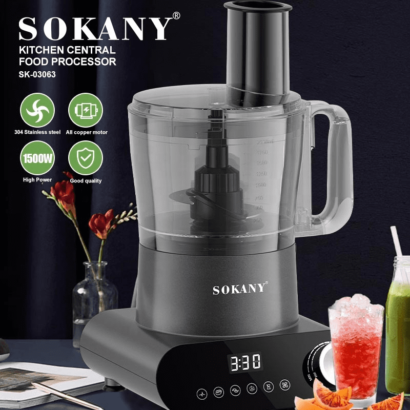 محضر طعام سوكاني ديجيتال 7×1 1500 وات 9 سرعات موديل SK-03063