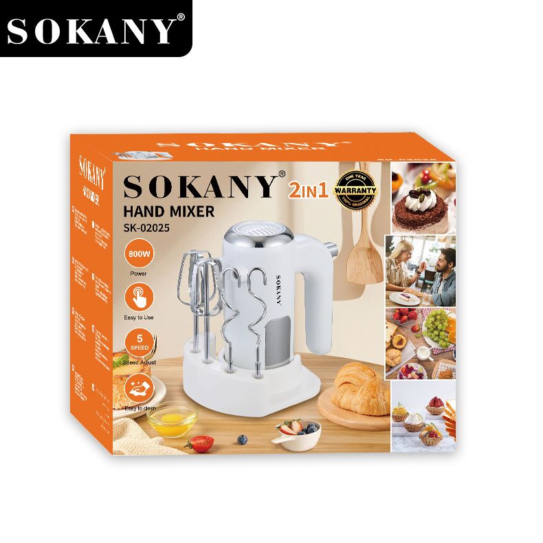 مضرب بيض سوكاني بقاعدة 2×1 800 وات 5 سرعات موديل SK-02025