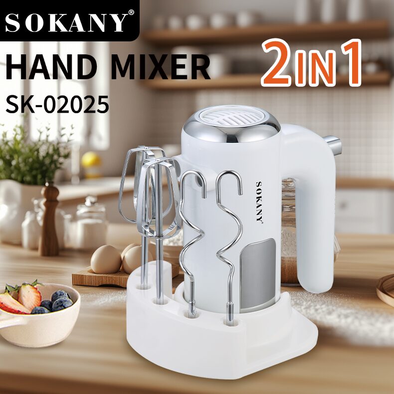 مضرب بيض سوكاني بقاعدة 2×1 800 وات 5 سرعات موديل SK-02025