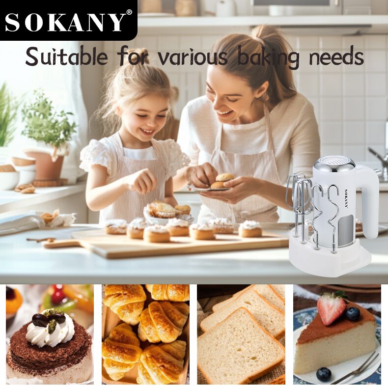 مضرب بيض سوكاني بقاعدة 2×1 800 وات 5 سرعات موديل SK-02025