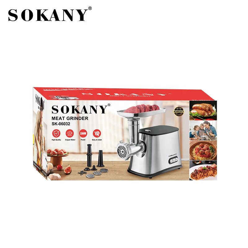 مفرمة لحمة سوكاني استانلس ستيل 3300 وات موديل SK-06032