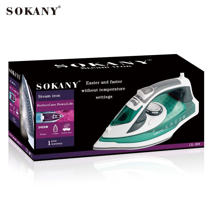 مكواة ملابس بخار سوكاني 280 مل 2400 وات موديل PL-298