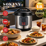 حلة ضغط ديجيتال سوكاني سعة 9 لتر 1200 وات موديل SK-2403