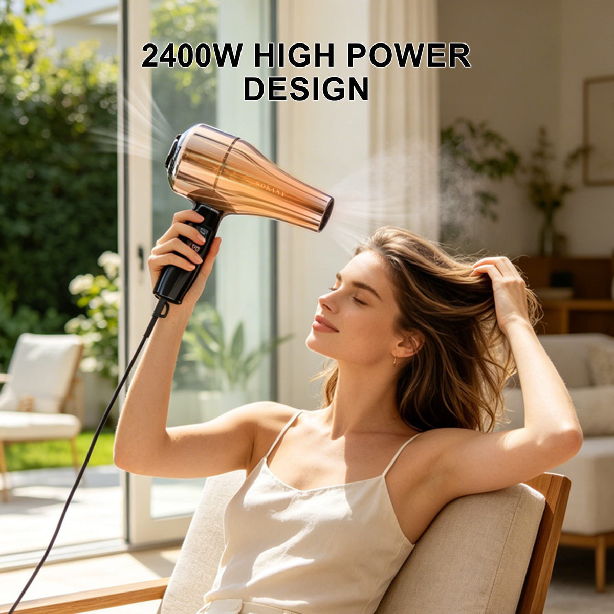 استشوار سوكاني استنلس 2400 وات موديل MD-3000