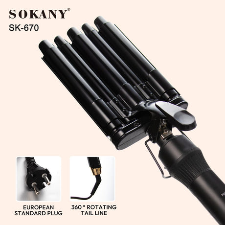 مكواة شعر سوكاني كيرلي سيراميك بدرجة حرارة 750°F موديل SK-670