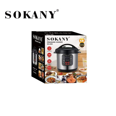حلة ضغط ديجيتال سوكاني سعة 9 لتر 1200 وات موديل SK-2403