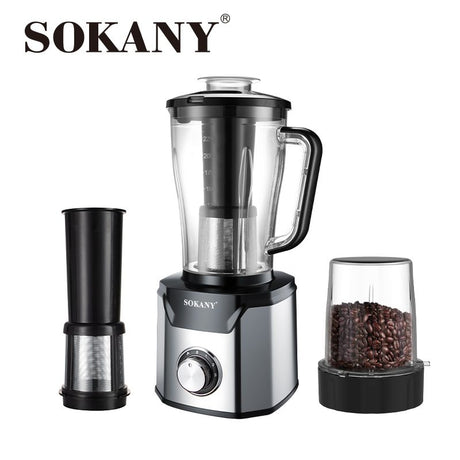 خلاط سوكاني ستانلس ستيل 3×1 سعة 2.5 لتر بقدرة 1000 وات موديل SK-03072