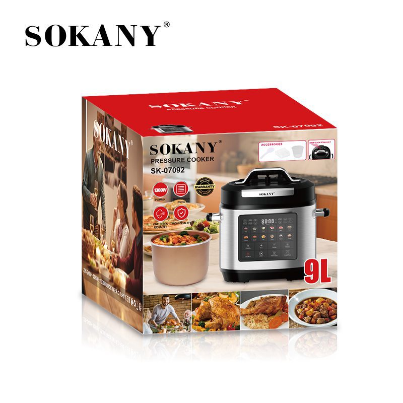 حلة ضغط ديجيتال سوكاني سعة 9 لتر 1300 وات موديل SK-07092