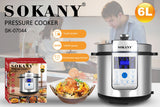 حلة ضغط ديجيتال سوكاني سعة 6 لتر 1500 وات موديل SK-07044