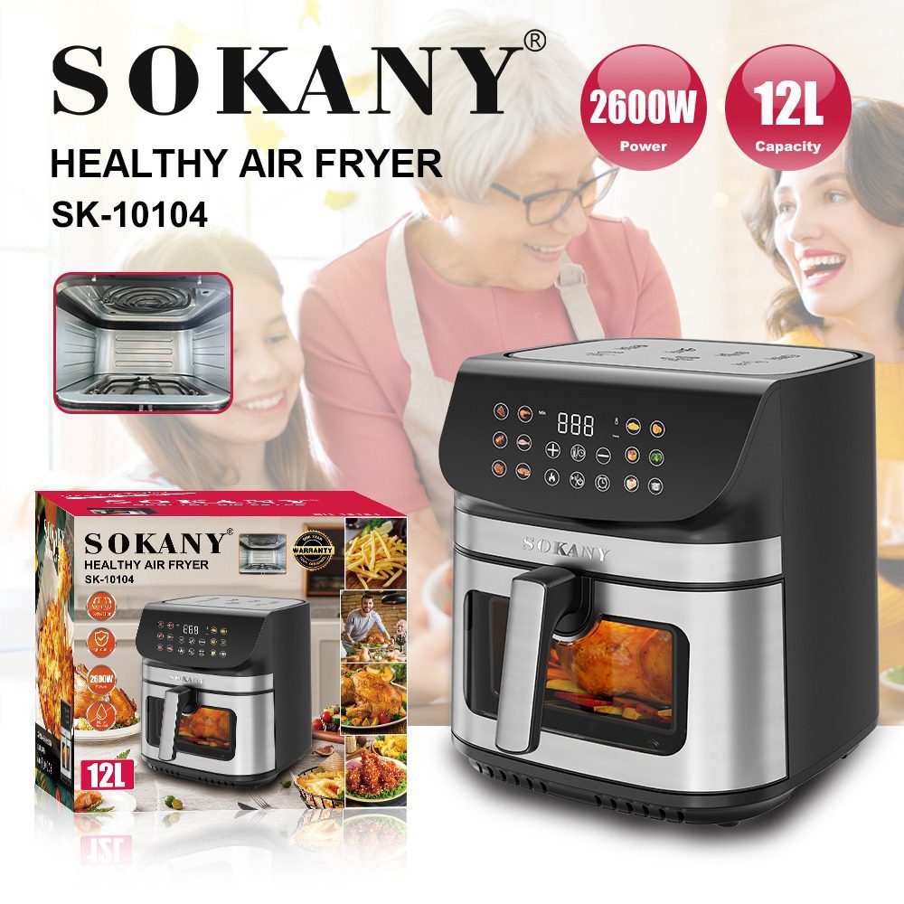 Sokany Digital with Touch Screen 2600 Watt 12 L Model SK-10104