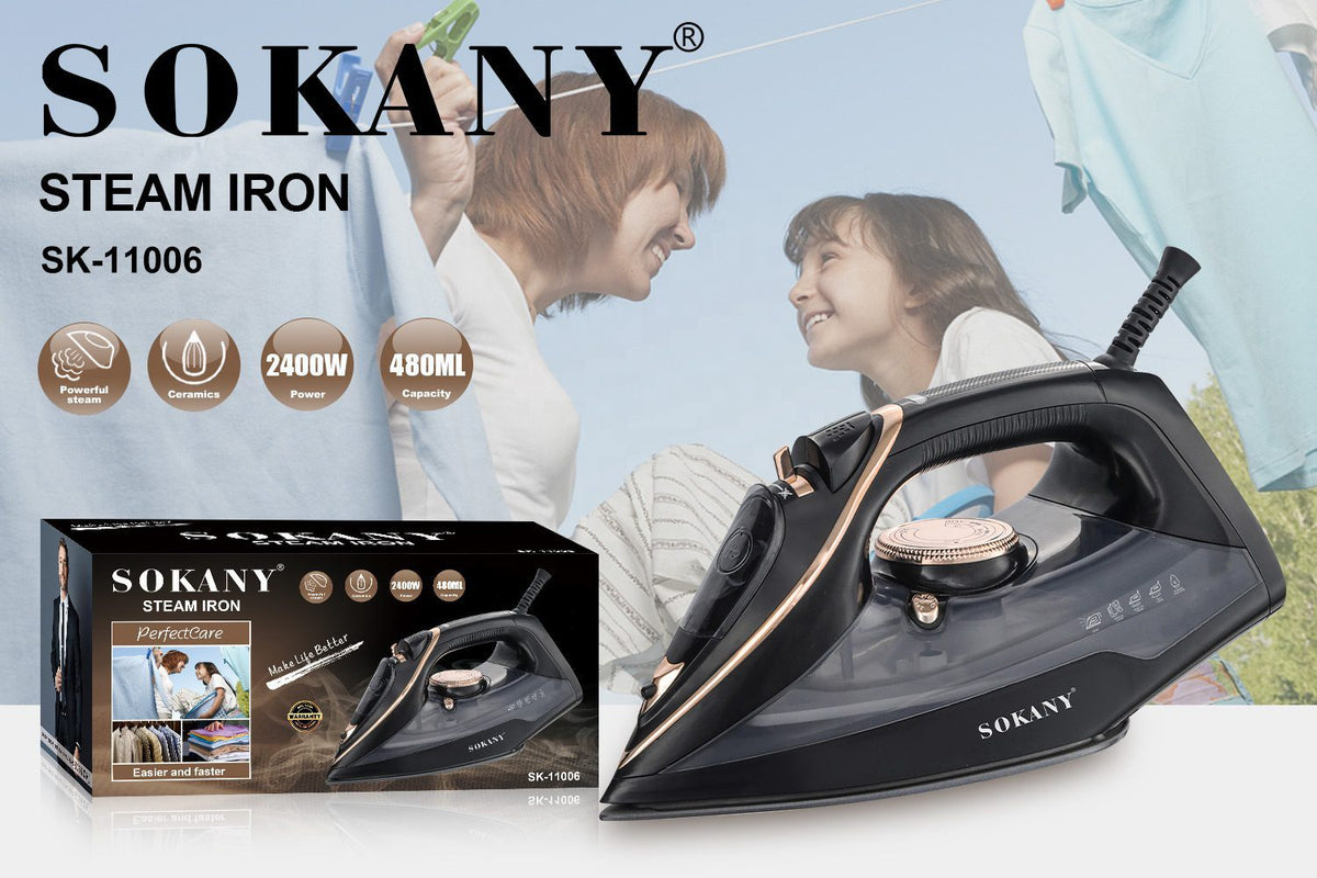 مكواة ملابس بخار سوكاني 480 مل 2400 وات موديل SK-11006