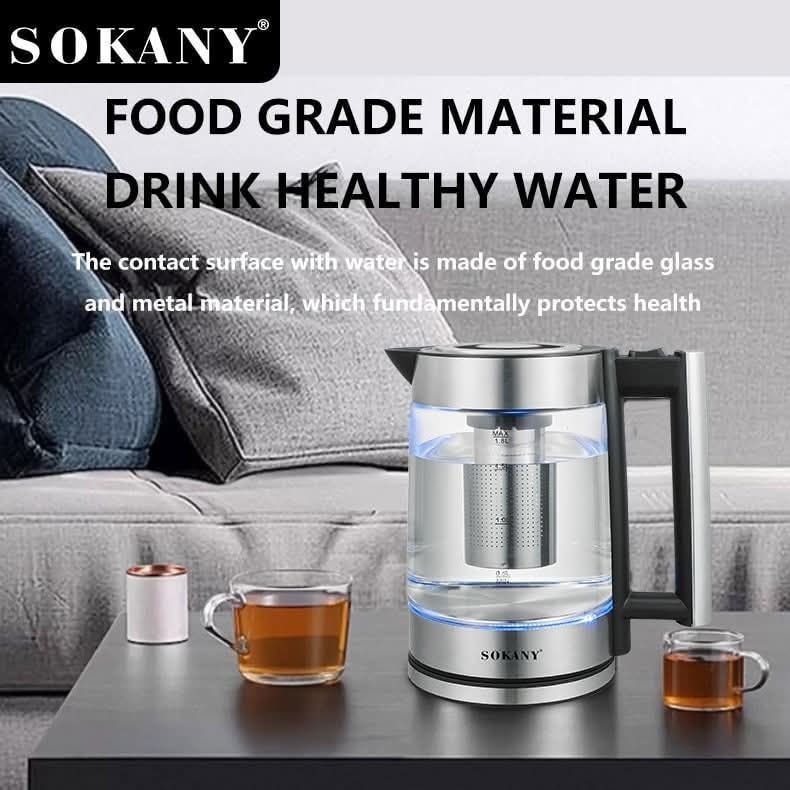 غلاية سوكاني زجاج 1.8 لتر 2200 وات موديل SK-09062