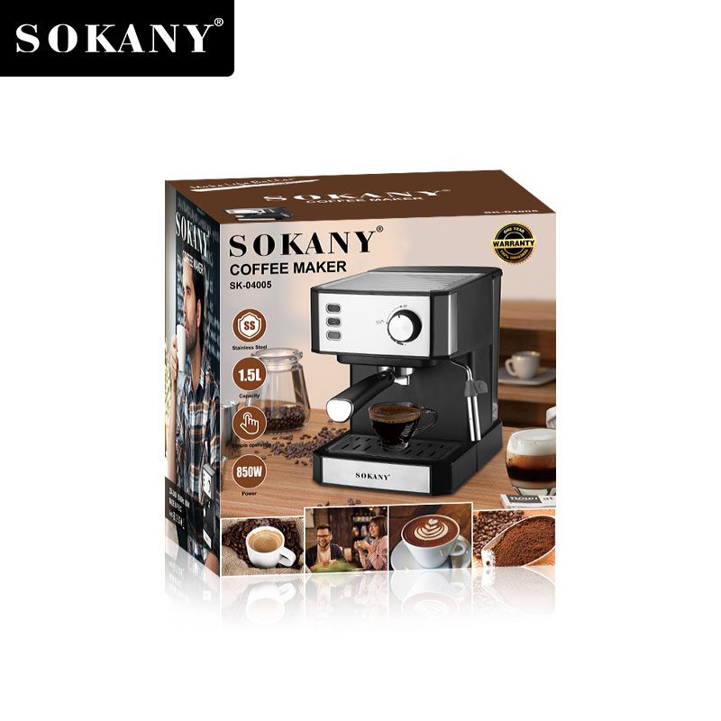 ماكينة قهوة اسبريسو سوكاني 1.5 لتر 850 وات 15 بار موديل SK-04005