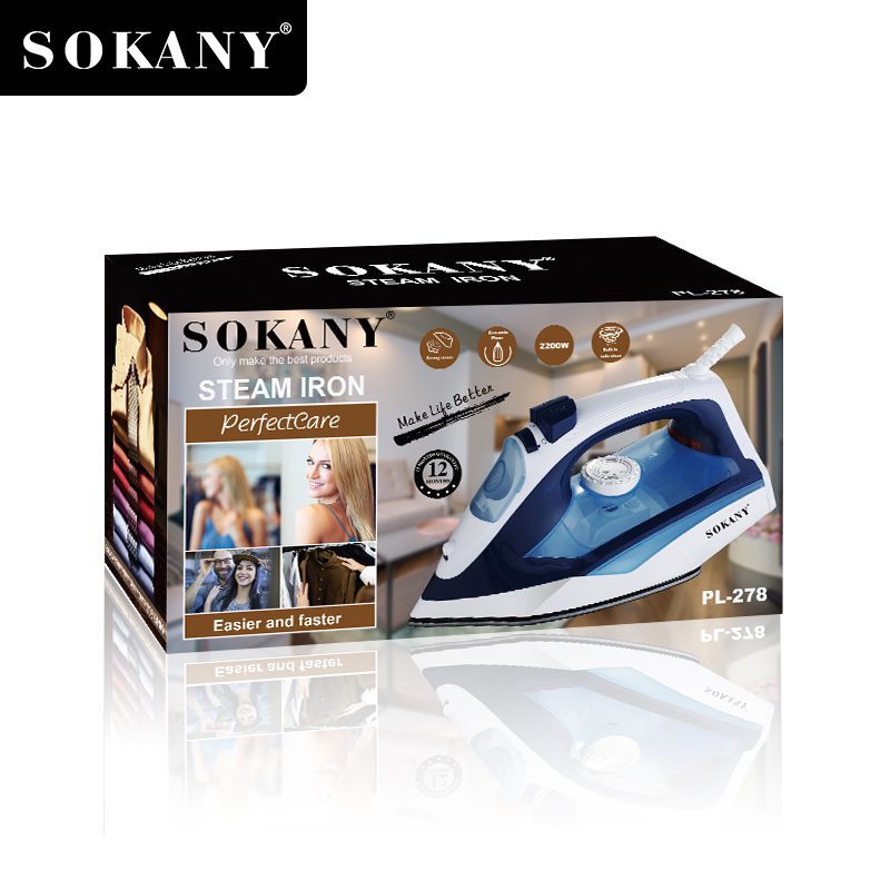 مكواة ملابس بخار سوكاني 150 مل 2200 وات موديل PL-278