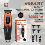 ماكينة حلاقة سوكاني ديچيتال شحن ببطارية 1200mAh سرعة 7000PRM موديل SK-16103