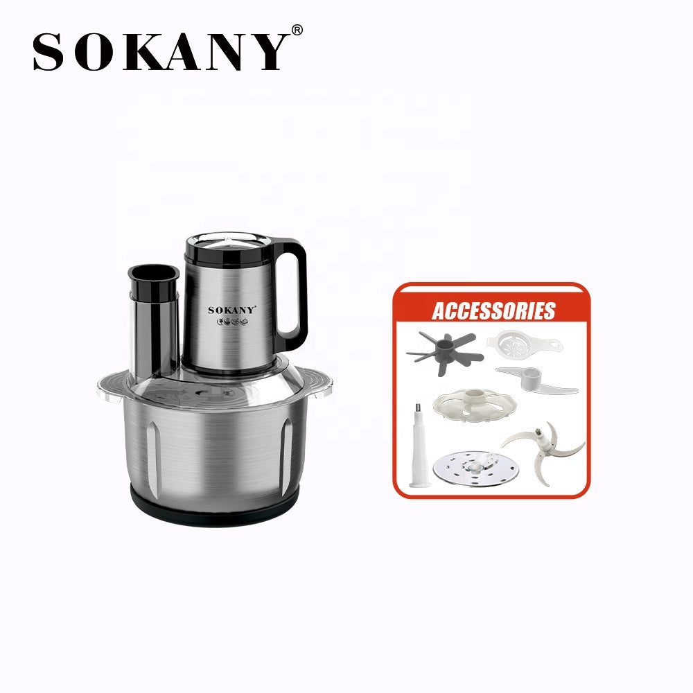 كبة سوكاني ستانلس ستيل 6×1  5 لتر 1000 وات 3 سرعات موديل SK-06020N
