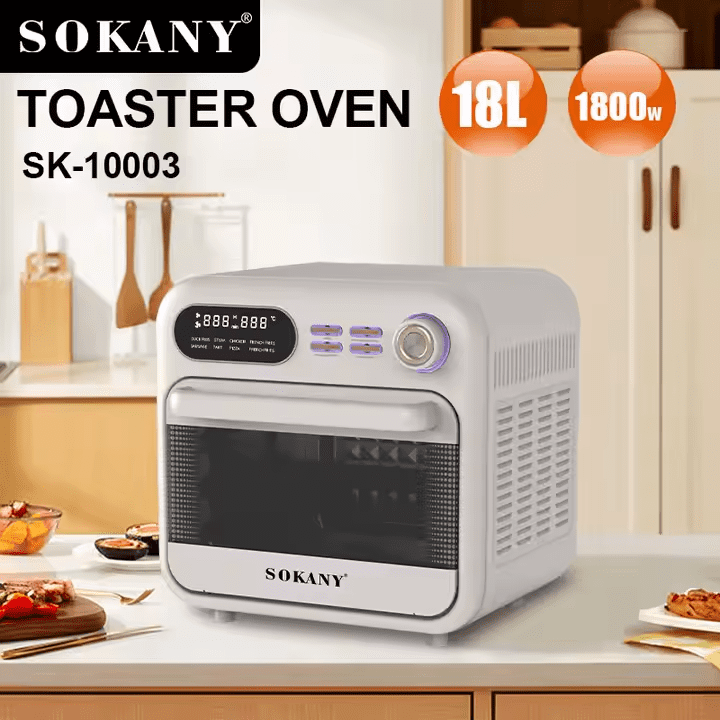 قلاية هوائية مع فرن سوكاني ديجيتال 18 لتر 1800 وات موديل SK-10003