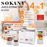 Sokany 4-in-1 Food Processor 800W 2 Speeds Model SK-03029