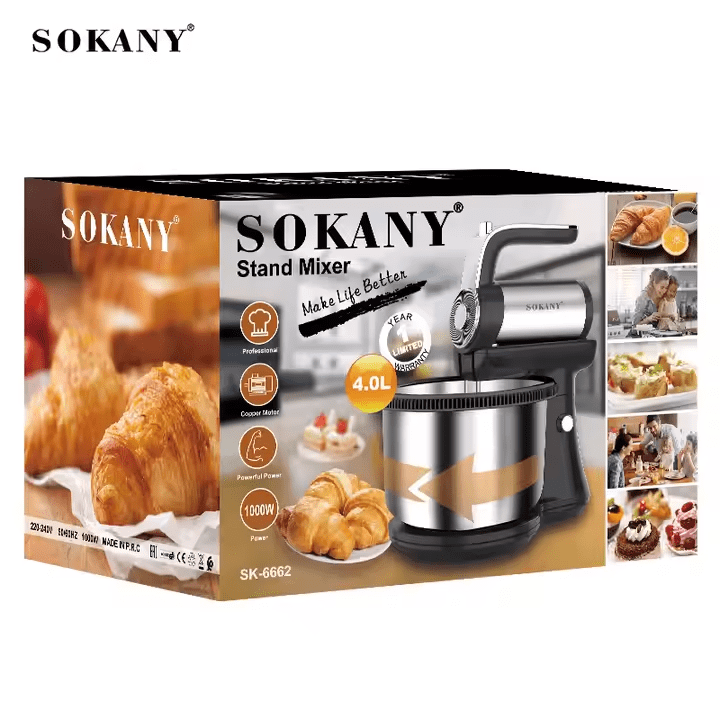 مضرب العجان سوكاني 4 لتر 1000 وات 5 سرعات موديل SK-6662