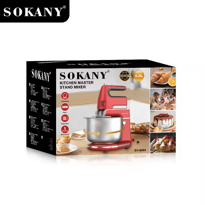 مضرب بالعجان سوكاني 4 لتر 500 وات 5 سرعات موديل SK-6664