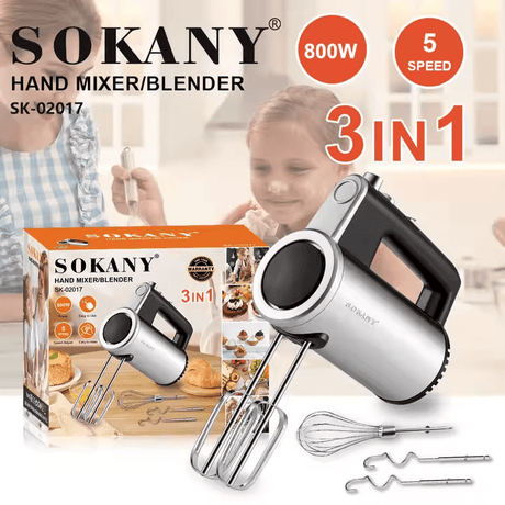 مضرب بيض سوكاني 3×1 800 وات 5 سرعات موديل SK-02017