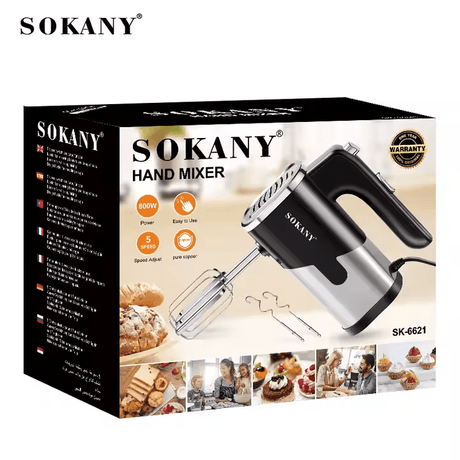 مضرب بيض سوكاني 800 وات 5 سرعات موديل SK-6621