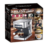 ماكينة قهوة اسبريسو سوكاني 1.6 لتر 850 وات 15 بار موديل SK-6862