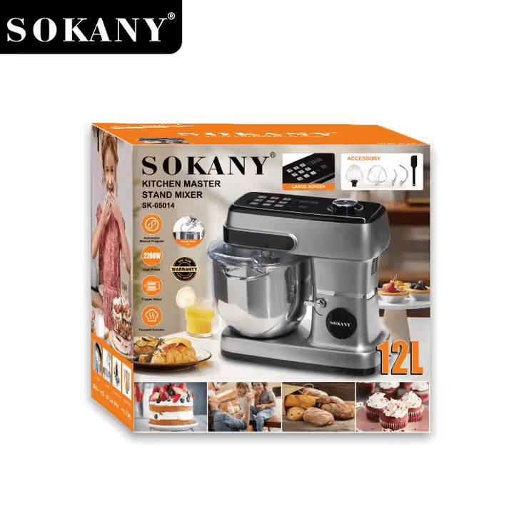 عجانة سوكاني ديچيتال رسومات + تايمر 12 لتر 2200 وات 9 سرعات موديل SK-05014