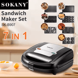 ساندوتش ميكر سوكاني 7×1 بقدرة 750 وات موديل SK-B907
