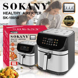 قلاية هوائية سوكاني ديجيتال 9 لتر 2200 وات 2 سخان موديل SK-10059N