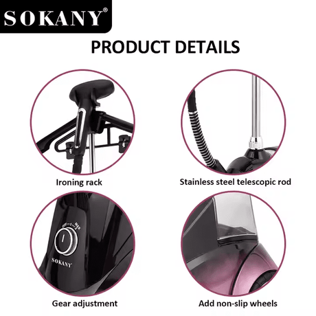مكواة ملابس بخار سوكاني ستاند 2.8 لتر 3600 وات موديل SK-12012