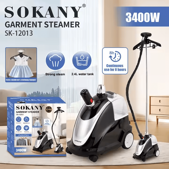 مكواة ملابس بخار سوكاني ستاند 2.4 لتر 3400 وات موديل SK-12013