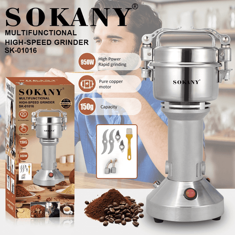 مطحنة توابل استنالس ستيل سوكاني 150 جرام 950 وات موديل SK-01016
