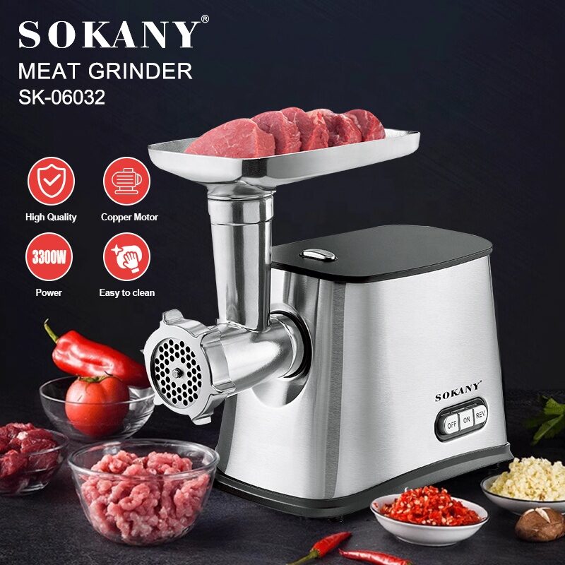 مفرمة لحمة سوكاني استانلس ستيل 3300 وات موديل SK-06032