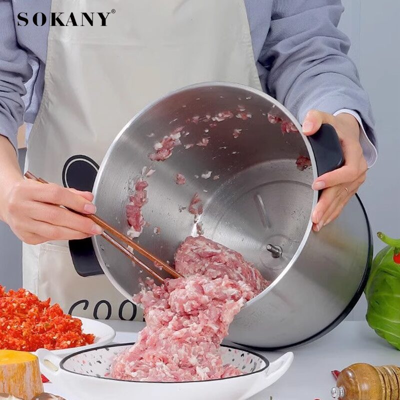 Sokany Food Chopper Stainless Steel 10 L 2000 W 2 Speeds Model SK-666666B