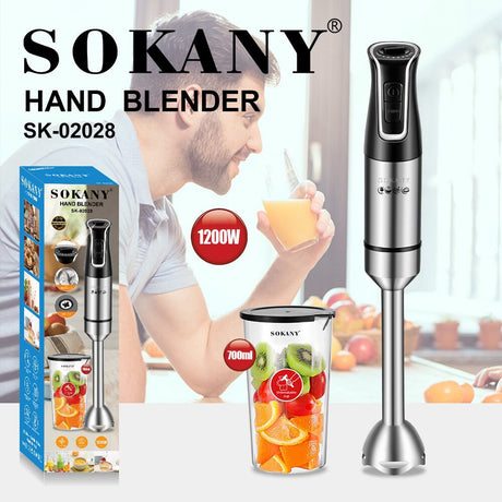 هاند بلندر سوكاني ستانلس ستيل مزود بكوب 1200 وات موديل SK-02028