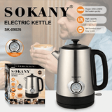 غلاية سوكاني استانلس ستيل عداد 1.7 لتر 3000 وات موديل SK-09026