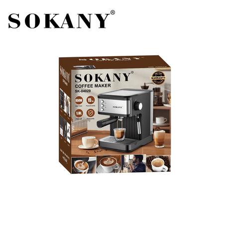 ماكينة قهوة اسبريسو سوكاني 1.8 لتر 850 وات 15 بار موديل SK-04029
